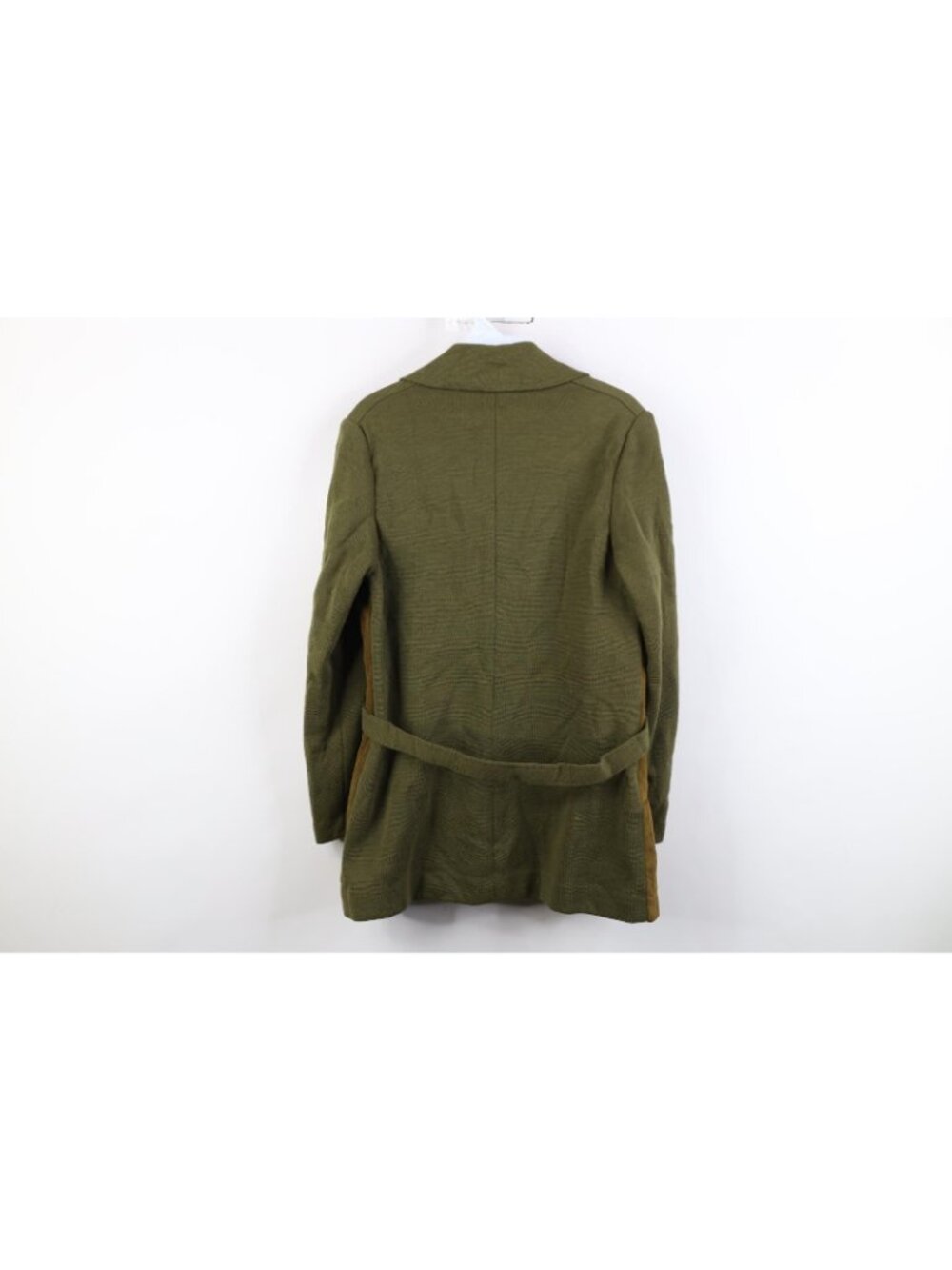 Vintage 50s Macys New York Womens S Belted Wool Suede Cardigan Sweater Jacket - Picture 15 of 16